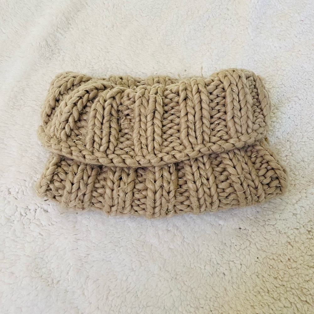 Snood or Cowl Woven Scarf with glitter detailing